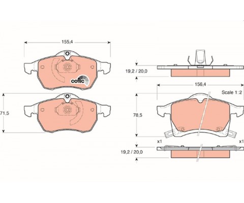 ÖN BALATA ASTRA G 1.8 00/05 ASTRA H 05 ZAFIRA 00 MERIVA 03 CORSA C D 03 COMBO 04