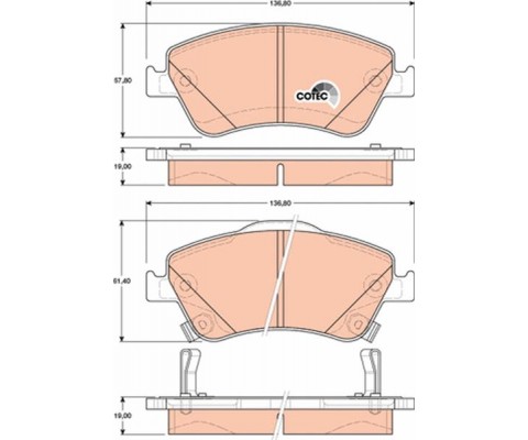 ÖN FREN BALATA TOYOTA AURIS. COROLLA 1.4L 1NDTV NDE150 D-4D dizel 07-