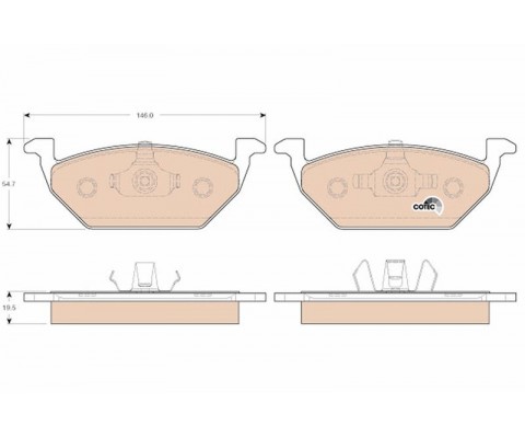GDB1357 ÖN BALATA GOLF IV BORA 97-6.05 POLO 99 OCTAVIA 97 LEON TOLEDO 99-06 IBIZA 02 AUDI