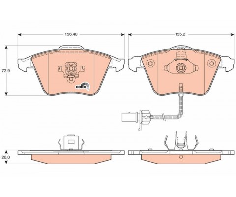 ÖN BALATA AUDI A6-A8 2.0 3.0 TDI 3.2 FSI 06 GDB1659-GDB1554