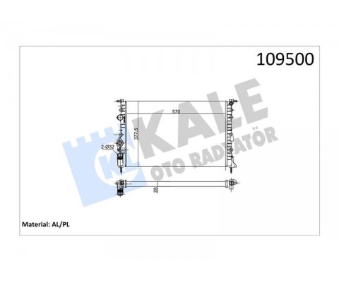 RADYATÖR MGN 1.6i-2.0i 96-99 -2.0i 99 SCENIC I 1.9DTI-DCI 99-03 KLİMASIZ MEK 570x358x22
