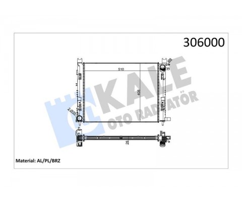 RADYATÖR CLIO IV-LOGAN II-DOKKER-LODGY 1.5 DCİ 26mm BRAZING