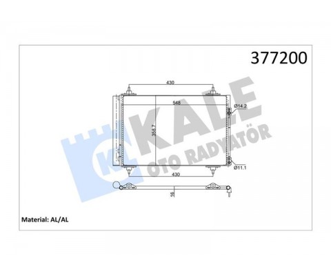 KLİMA KONDENSERİ BERLINGO-PARTNER-307-308-508-5008-3008-C4-DS4-DS5 1.4-1.6-2.0 HDI-VTI