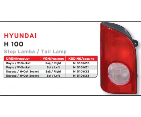 STOP LAMBASI DUYSUZ SOL H100
