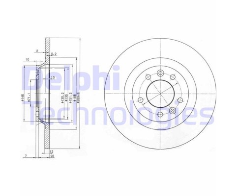 ARKA FREN AYNASI P407 04 11 P508 10 18 P607 00 11 RCZ 10 15 C5 08 17 290x12x35x5DL DOLU