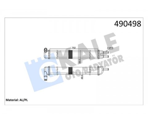KALORİFER RADYATÖRÜ R12 TOROS 752x58x50 2 SIRA AL PL SİSTEM