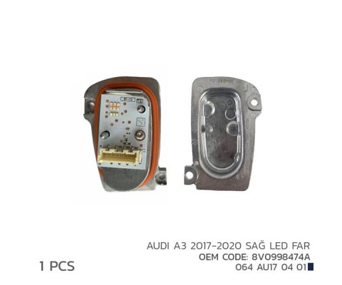 AUDI A3 2017-2020 SAĞ LED FAR MODÜL 8V0998474A