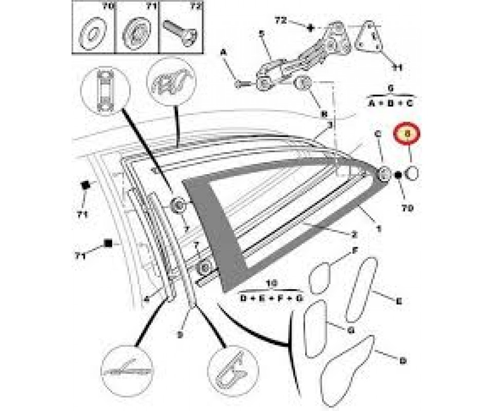 KELEBEK CAM BAGLANTI SOMUNU PARTNER II-BERLINGO II-PARTNER T