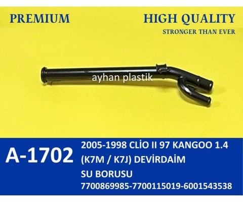 DEVİRDAİM BORUSU CLIO II 98-05 KANGOO 1.4 97- K7M / K7J