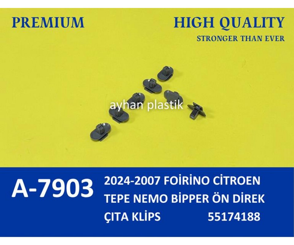 ÖN DİREK ÇITA KLİPSİ FIAT FİORİNO 07> CİTROEN NEMO 09> PEUGEOT BİPPER 09> ÖN DİREK ÇITA KLİPS
