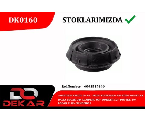 AMORTISOR TAKOZU ON SAG-SOL DACIA LOGAN 04> SANDERO 08> DOKKER 12> DUSTER 10> LOGAN II 12> SANDERO I
