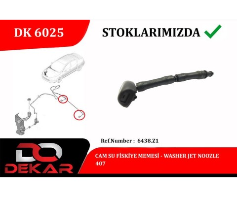 CAM SU FISKIYE MEMESI PEUGEOT P407 04>10
