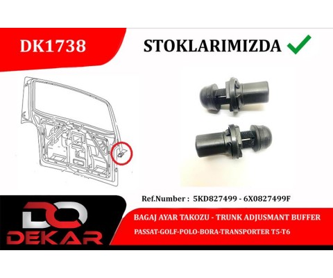 BAGAJ AYAR TAKOZ PASSAT-GOLF-POLO-BORA-TRANSPORTER T5-T6