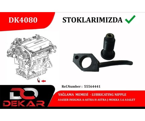 PİSTON YAĞ FİSKİYE MEMESİ YAĞLAMA JETİ ASTRA J-INSIGNIA A-ASTRA H-ZAFIRA B-MOKKA-MERIVA A-VECTRA C 1.6 A16XER-LET-Z16LET-XNT