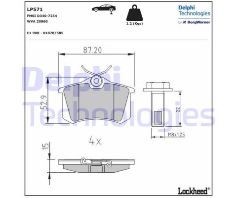 ARKA FREN BALATA RENAULT CLIO 05> KANGOO 01> LAGUNA 96> FLUENCE 09> MEGANE 96> CITROEN BERLINGO 99> C2 C3 C4 03> DS4 11> PEUGEOT 307 00> 308 07> PARTNER 96>VW POLO CLASSIC 95>01 GOLF III-IV-PASSAT III
