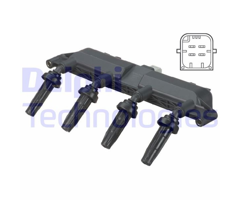 ATEŞLEME BOBİNİ PEUGEOT P206 98>07 P306 93>02 P307 00> P309 89> P406 95> PARTNER 96> BIPPER 08> CITR OEN C2 03>13 C3 03>13 SAXO 96> XSARA 98> BERLINGO 96> NEMO 08> 1.1 8V TU1 1.4 8V TU3 1.6 8V TU5