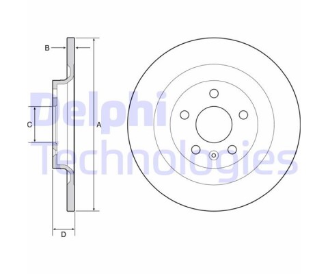 ARKA FREN DİSKİ VOLVO XC40 536 2017 >2021 > CAP 302X 5 BIJON 16 İNÇ