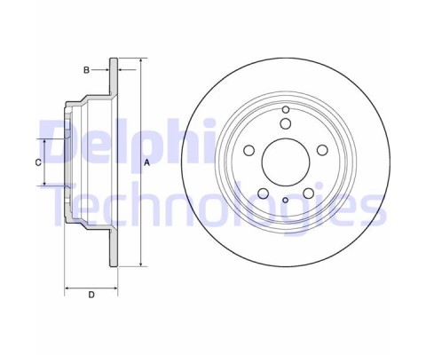 ARKA FREN AYNASI VOLVO 850 91-97 -S70-C70-V70-960-2.0-2.5-2.5 20V-2.5TDI 97 > 295x5DLxHAVALI