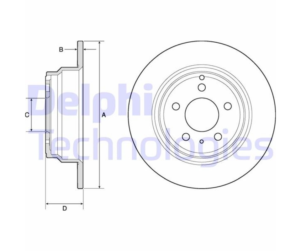 ARKA FREN AYNASI VOLVO 850 91-97 -S70-C70-V70-960-2.0-2.5-2.5 20V-2.5TDI 97 > 295x5DLxHAVALI