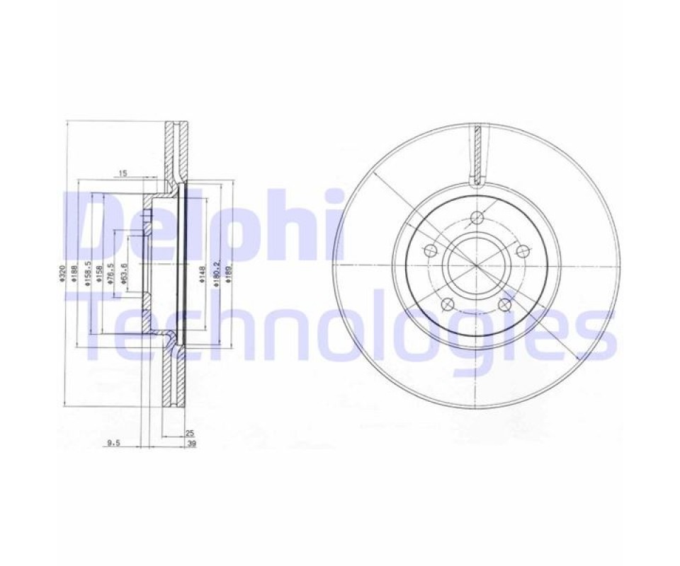 ON FREN AYNASI CONNECT 12 > FOCUS III 11>15 KUGA 12>14 VOLVO V40 T2-T3-T4-T5 C30 06>12 C70 II 07>12 S40 II 05>12 V50 04>