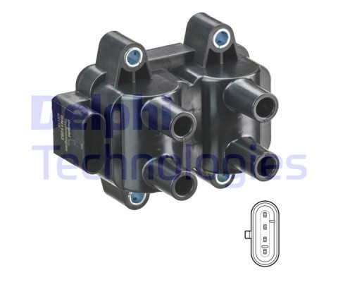 ATEŞLEME BOBİNİ ÇİFTLİ RENAULT KANGOO 01> CLIO I-II-III 92>05 MEGANE I 96> SCENIC 96>TWINGO 96> LOG AN 06>1.2 1.4 1.6 D4F K7J-K7M