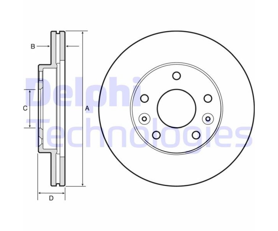 ON FREN DISKI DACIA DUSTER I 10>18 DUSTER II 18> RENAULT MEGANE IV 15> DIŞ ÇAP: 269MM DISKI KALINL IĞI: 22.5MM 5 DELİK HAVALANDIRMALI