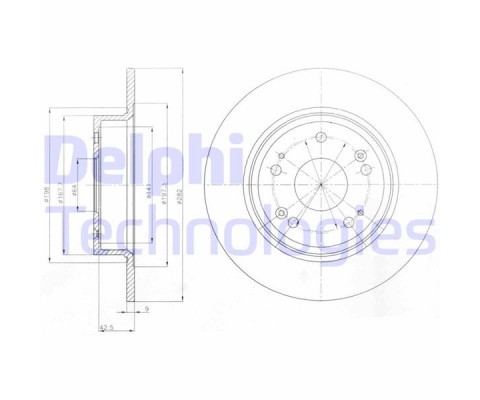 ARKA FREN DİSKİ DOLU TİP HONDA ACCORD 2.0L R20A3 CU1 kasa 08-15 282 çap x 5 bijon - Takım disk fiyatıdır