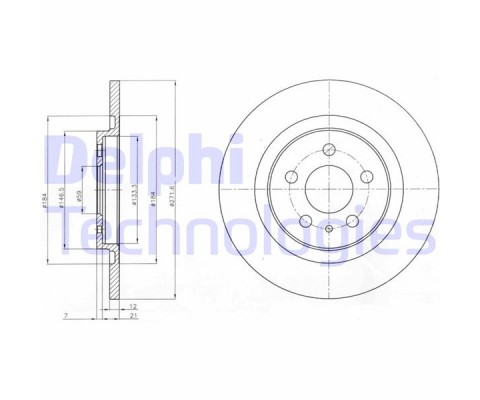ARKA FREN AYNASI P807 2.0-2.2HDI 02> C8 2.0HDİ 2.2HDİ 02> ULYSSE 02> 272x12x5DL