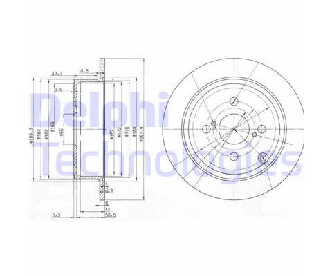 ARKA FREN DİSKİ DOLU TİP TOYOTA COROLLA 1.4L 4ZZ-FE ZZE120 VVTi 02-06 / 1.6L 3ZZ-FE ZZE121 VVTi 02 -06 258 çap X 4 bijon - Takım disk fiyatıdır