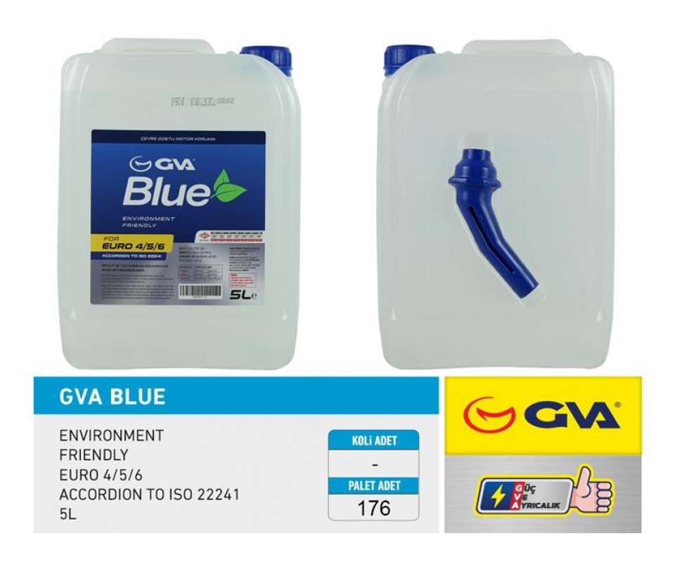 GVA BLUE SIVISI 5 LT EURO 4-5 / BİNEK EURO 6 HUNİLİ AMBALAJ