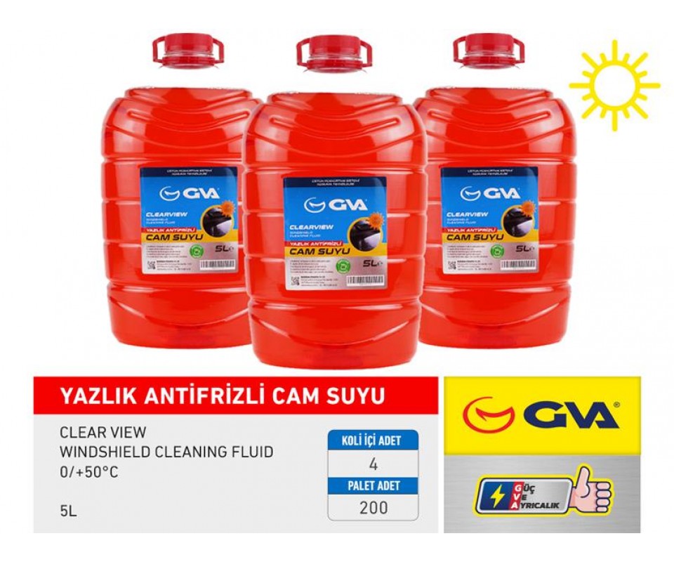 CAM SUYU 5 LT YAZLIK ANTİFRİZLİ 0/ 50C