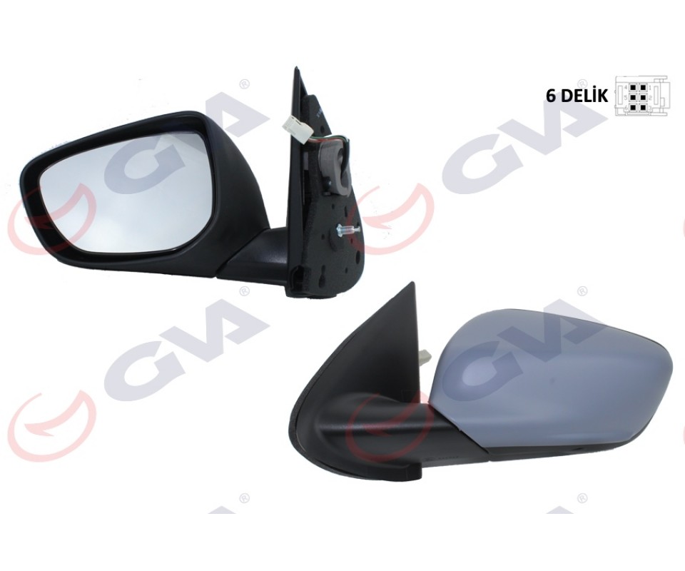 DIŞ DİKİZ AYNASI SOL C-ELYSEE-301 13> ELEKTRİKLİ ISITMALI ASTARLI KONVEKS 5 FİŞ VM-512EHPSR