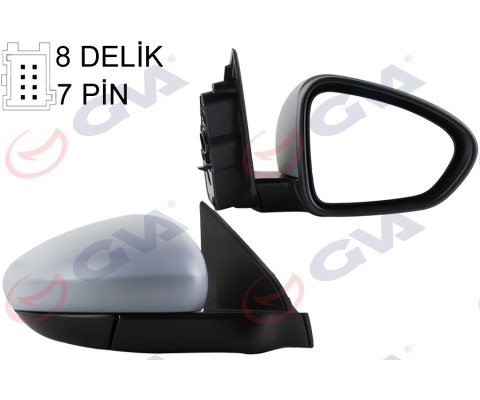DIŞ DİKİZ AYNASI SAĞ EGEA 15> ELEKTRİKLİ ISITMALI SENSÖRLÜ ASTARLI KONVEKS 7 FİŞ VM-6157EHPSR