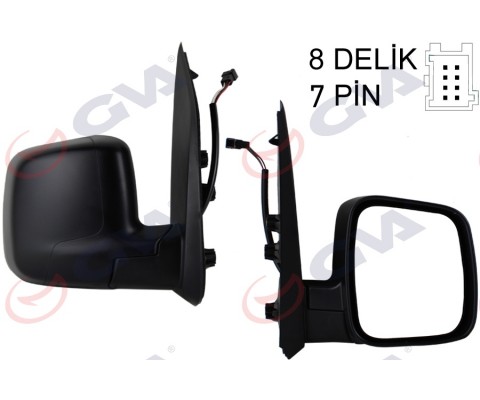 DIŞ DİKİZ AYNASI SAĞ FIORINO-BIPPER-NEMO 07> ELEKTRİKLİ ISITMALI SENSÖRLÜ KONVEKS 7 FİŞ VM-6115EHSR
