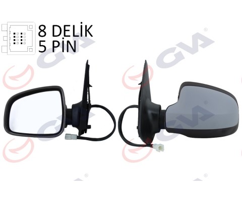 DIŞ DİKİZ AYNASI SOL SANDERO STEPWAY 12> ELEKTRİKLİ ISITMALI ASTARLI KONVEKS SENSÖRSÜZ VM-6804EHPL