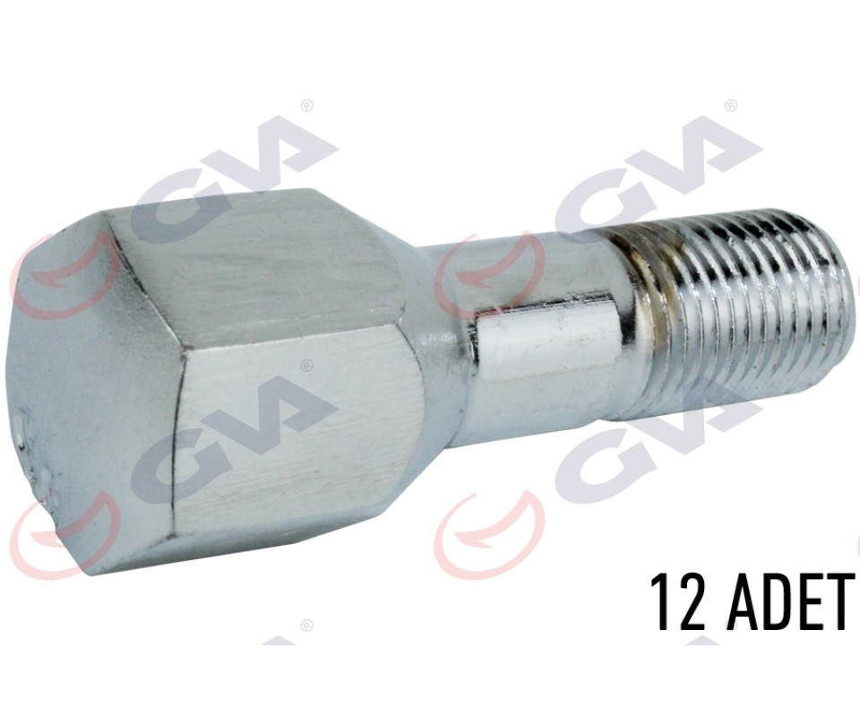 BİJON CIVATASI FIAT TOFAŞ KISA AA19 - M12 x 1.25 x 18 Kısa Galvaniz PAKET 20
