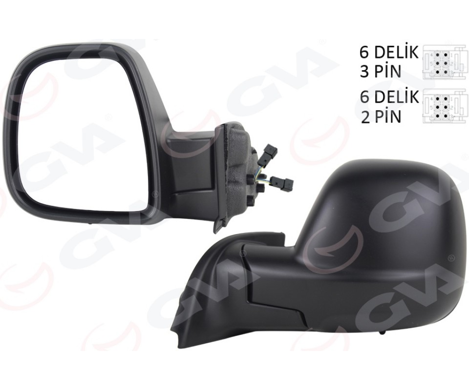 DIŞ DİKİZ AYNASI SOL PARTNER-BERLINGO 12-18 ELEKTRİKLİ DESENLİ REZİSTANSLI