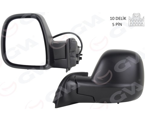 DIŞ DİKİZ AYNASI SOL BERLINGO- RIFTER 2019>COMBO-PROACE CITY 19> ELEKTRİKLİ DESENLİ REZİSTANSLI