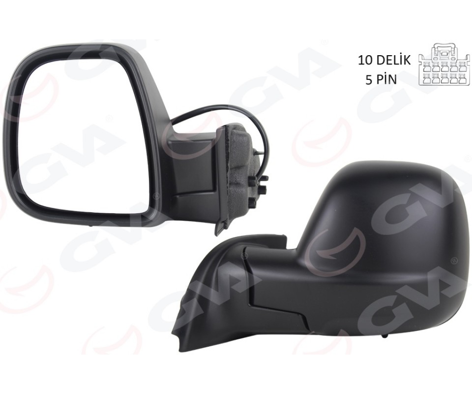 DIŞ DİKİZ AYNASI SOL BERLINGO- RIFTER 2019>COMBO-PROACE CITY 19> ELEKTRİKLİ DESENLİ REZİSTANSLI