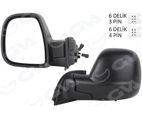 DIŞ DİKİZ AYNASI SOL PARTNER-BERLINGO 12-18 ELEKTRİKLİ DESENLİ REZİSTANSLI OTOMATİK AÇMA KAPAMA