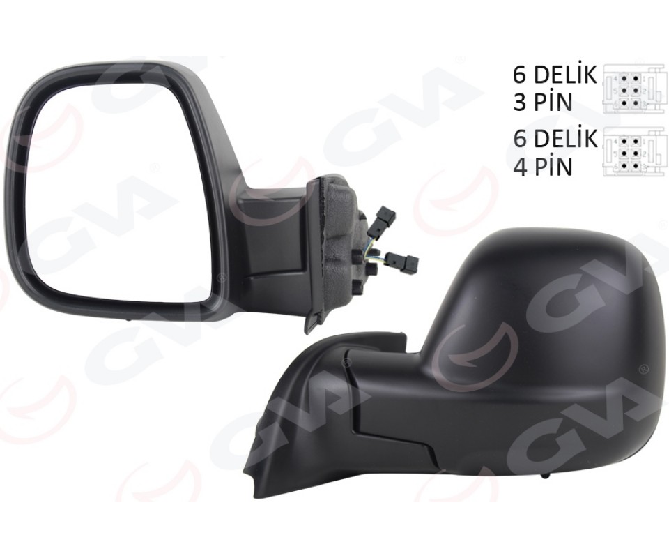 DIŞ DİKİZ AYNASI SOL PARTNER-BERLINGO 12-18 ELEKTRİKLİ DESENLİ REZİSTANSLI OTOMATİK AÇMA KAPAMA