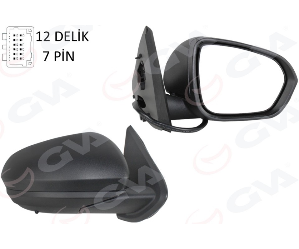 DIŞ DİKİZ AYNASI SAĞ ELEKTRİKLİ ISITMALI SENSORLU ASTARLI DACIA DUSTER 18- 12H7P VM-6805EHPSR