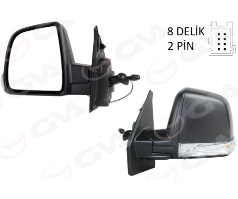 DIŞ DİKİZ AYNASI SOL FIAT DOBLO 11 > MEKANİK - DESENLİ - SİNYALLİ