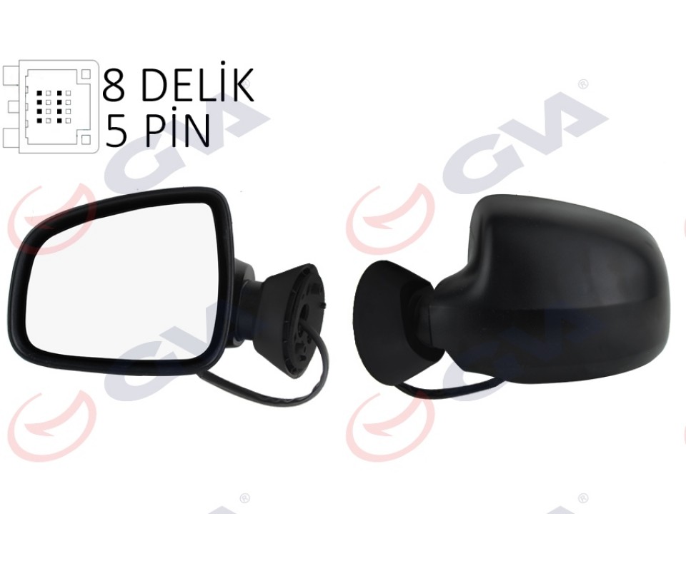 DIŞ DİKİZ AYNASI SOL LOGAN SW-MCV 08> ELEKTRİKLİ ISITMALI KONVEKS 5 FİŞ VM-6801EHL