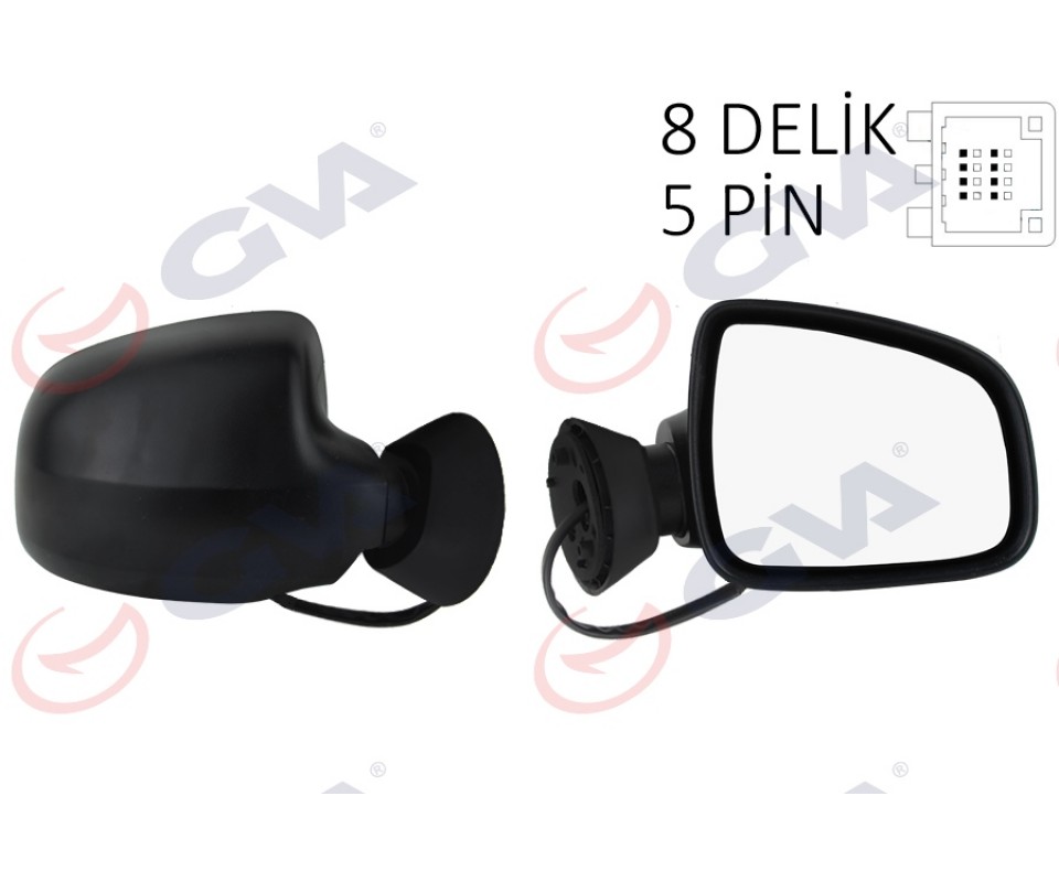 DIŞ DİKİZ AYNASI SAĞ LOGAN SW-MCV 08> ELEKTRİKLİ ISITMALI KONVEKS 5 FİŞ VM-6801EHR