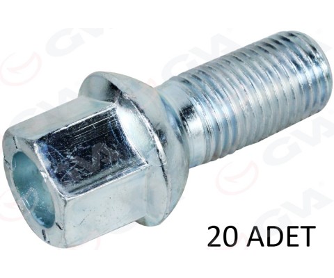 BİJON CİVATASI DELİKLİ- GALVANİZ AUDI-CUPRA-SEAT-SKODA-VW-FORD AA17-M14x1.50x27 PAKET ADET:20