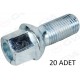BİJON CİVATASI DELİKLİ- GALVANİZ AUDI-CUPRA-SEAT-SKODA-VW-FORD AA17-M14x1.50x27 PAKET ADET:20