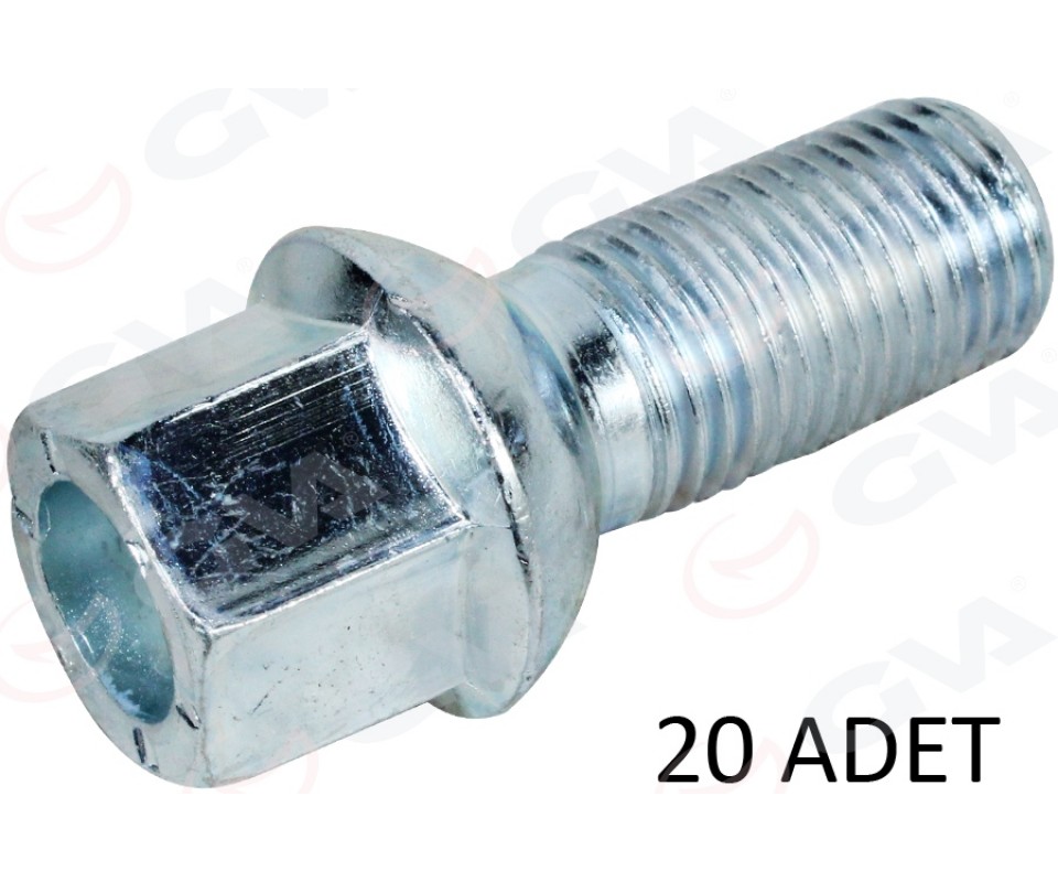 BİJON CİVATASI DELİKLİ- GALVANİZ AUDI-CUPRA-SEAT-SKODA-VW-FORD AA17-M14x1.50x27 PAKET ADET:20