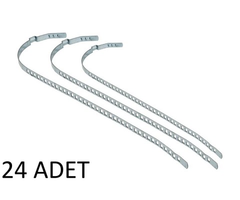 AKS KÖRÜK KELEPÇESİ UNİVERSAL 9mm KISA PKT 24 LÜK PASLANMAZ GALVENİZLİ SAÇ