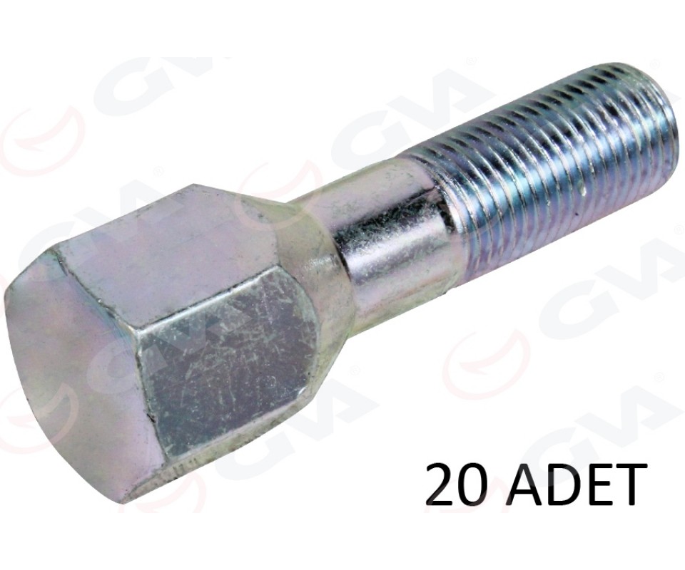 BİJON CİVATASI GALVANİZ-UZUN FIAT TOFAS-DOGAN-KARTAL-SAHIN AA19-M12x1.25x24 PAKET ADET : 20
